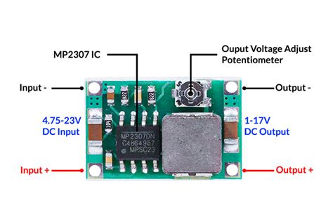 Mini360 DC-DC Buck Converter Module Pinout, Datasheet, Features, Specs ...