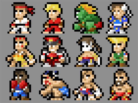 olivier huard - Street Fighter 2 16x16 pixels