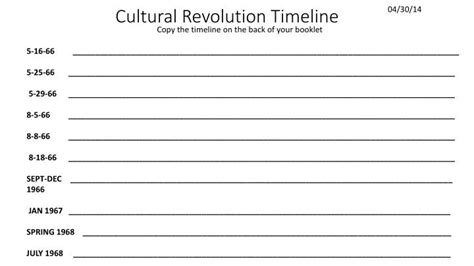 PPT - Cultural Revolution Timeline PowerPoint Presentation, free ...