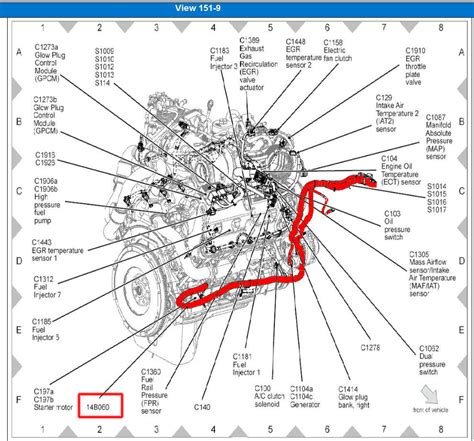 Ford 6.4 Powerstroke Engine Parts Diagram