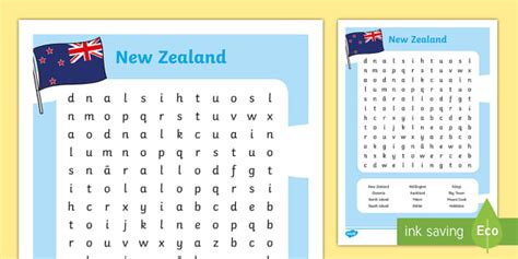 New Zealand Word Search - Twinkl NZ (teacher made) - Twinkl