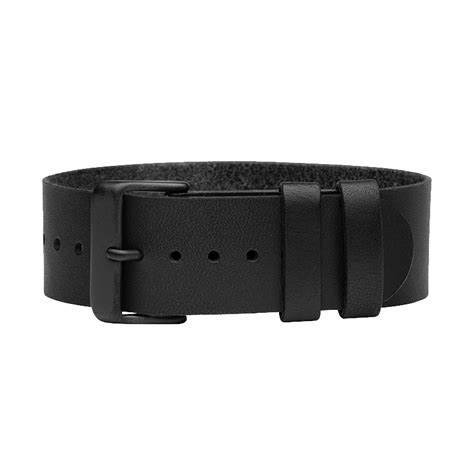 Black Leather Wristband/ Black Buckle – TID Watches