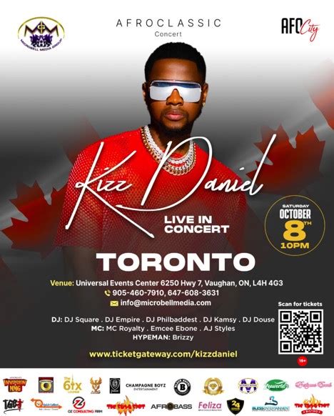 KIZZ DANIEL - THE BUGA CROONER Live InConcert at TORONTO, CANADA ...