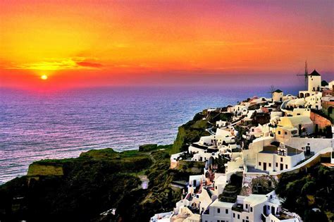 Santorini Sunset Greece Wallpapers - Top Free Santorini Sunset Greece ...