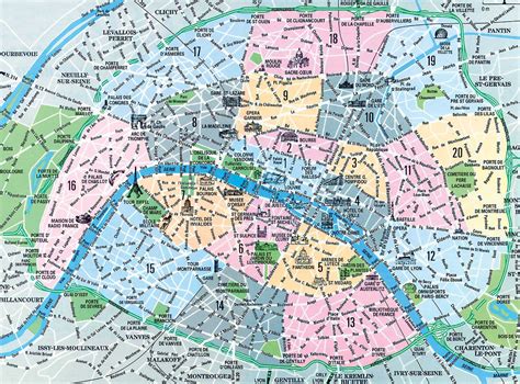 Street Map Of Paris Arrondissements ~ AFP CV