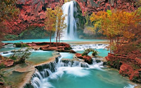 Amazing waterfall | Havasu falls, Waterfall wallpaper, Beautiful waterfalls