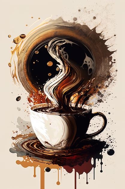 Premium Photo | A cup of coffee art background image