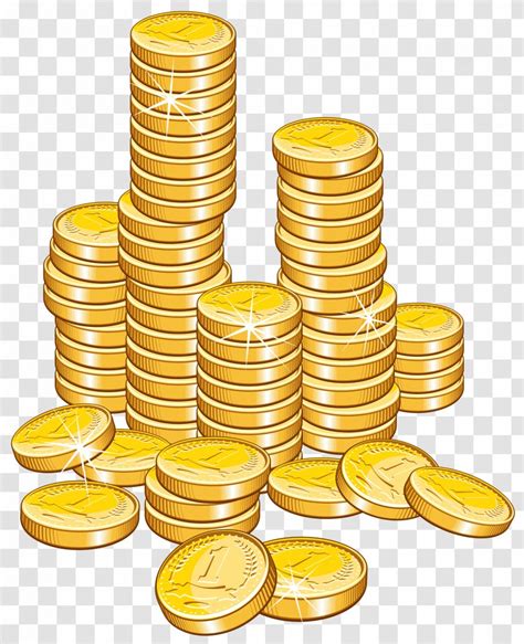 Money Coin Clip Art - Gold - Coins Stack Clipart Picture Transparent PNG