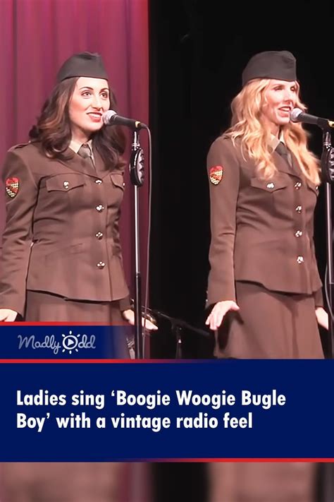 Ladies sing ‘Boogie Woogie Bugle Boy’ with a vintage radio feel ...