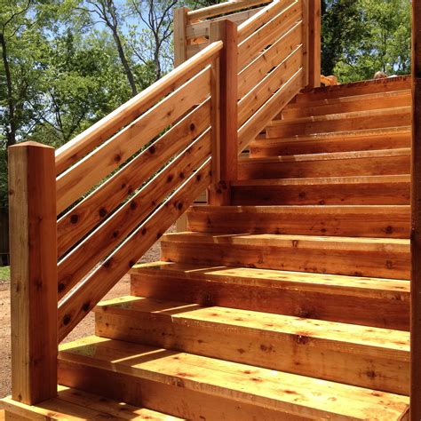 Outdoor wooden staircase Outdoor Handrail, Outdoor Stair Railing, Stair ...