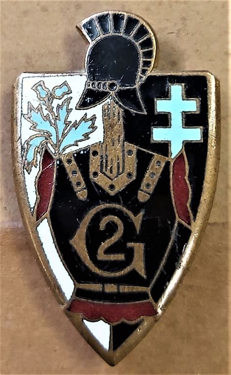 2nd REGIMENT REGIMENTAL BADGE ENGEERING BADGE- ENAMAEL - FRANCE ...