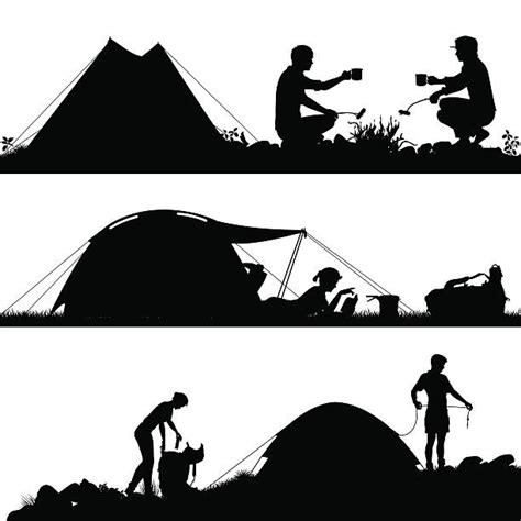 Camping Silhouettes Illustrations, Royalty-Free Vector Graphics & Clip ...