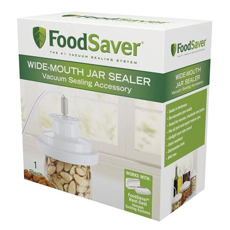 FoodSaver Wide-Mouth Mason Jar Sealer Canning Vacuum System Storage ...