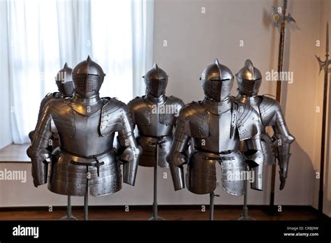 Knights' armours, weapons and art museum in the Veste Coburg castle ...