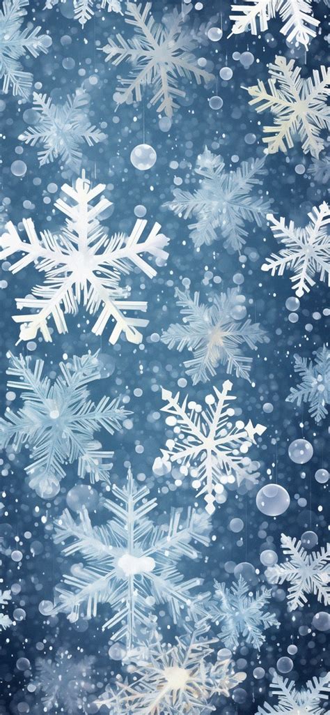 Snowflakes Fall Blue Wallpapers - Winter Wallpapers for iPhone 4k