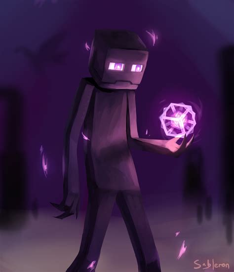 Two years later, I finally repainted my old Enderman fanart! : r/Minecraft