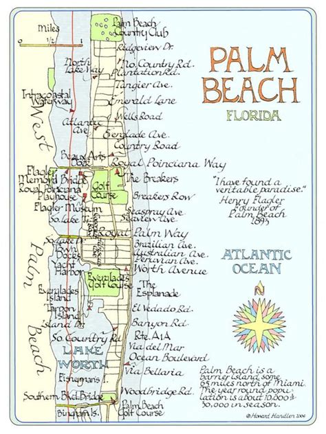 Palm Beach, Florida Map - Etsy | West palm beach florida, Palm bay ...