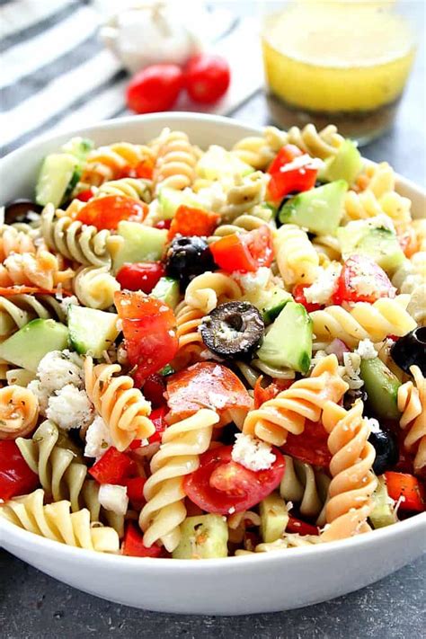 Italian Pasta Salad with Pepperoni - Crunchy Creamy Sweet