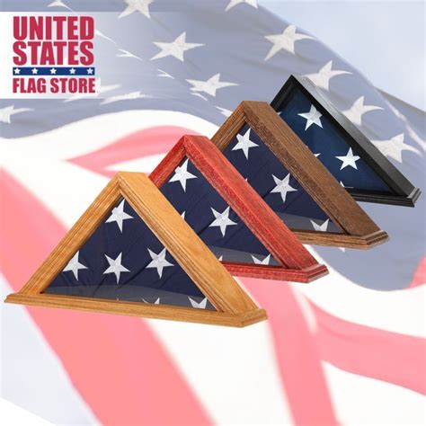 Jefferson Folded Flag Display Case for 3' x 5' Flag | Flag display case ...