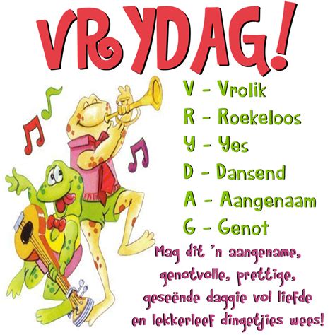 VRYDAG! Friday Messages, Cute Messages, Lekker Dag, Evening Greetings ...