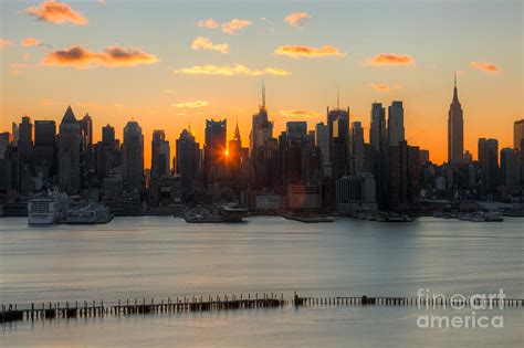 New York City Skyline at Sunrise I Photograph by Clarence Holmes - Pixels