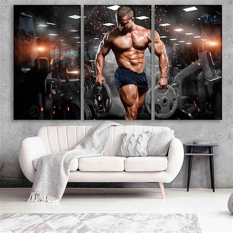 Gym Wall Art Gym Canvas Gym Wall Decor Canvas Set of Gym Gym | Etsy