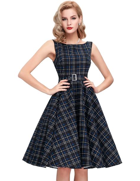 Women Dress 2016 Hepburn Style 1950s Vintage Dresses Rockabilly Sexy ...