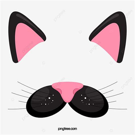 Cat Ear PNG Picture, Cartoon Cat Ears, Cat, Cartoon, Pink PNG Image For ...