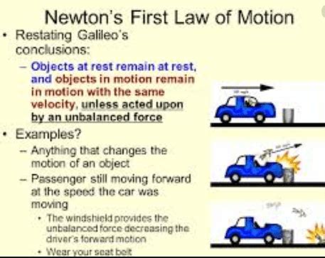 Newton's First Law of Motion Examples (read)