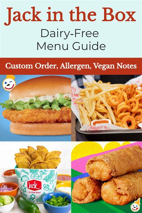 Jack in the Box Dairy-Free Menu Guide with Allergen & Vegan Notes