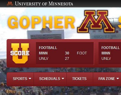 Gopher Sports - Redesign | Behance