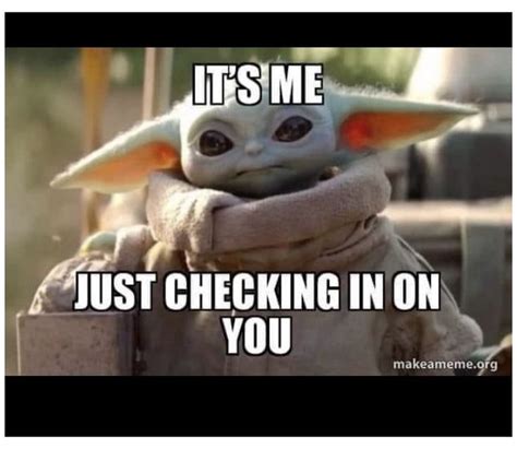 #just #checking #in #on #you #justcheckinginonyou | Yoda funny, Yoda ...