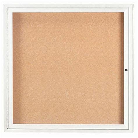 Enclosed Bulletin Board - White - Walmart.com