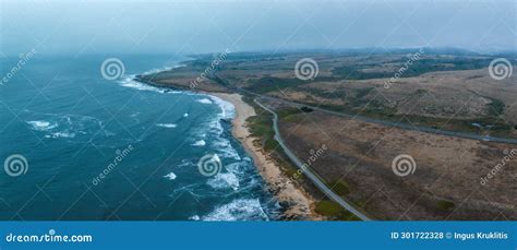 Pigeon Point Lighthouse. Aerial View of the Lighthouse Stock Photo ...