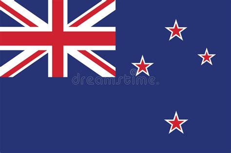 Flag of the New Zealand State Also Known As Aotearoa. Stock Vector ...