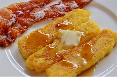 Fried cornmeal mush A breakfast of fried cornmeal... | Tango Mango