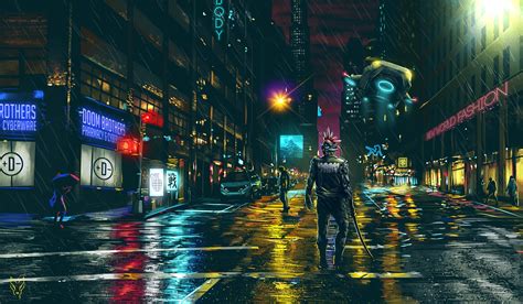 デスクトップ壁紙 : 1700x992 px, アートワーク, 都市景観, サイバーパンク, Dark Cyberpunk, 未来, 夜 ...