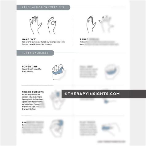 Intrinsic Hand Strengthening – Adult and pediatric printable resources ...