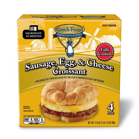 Sausage, Egg, & Cheese Croissant 4-Pack - Dutch Farms