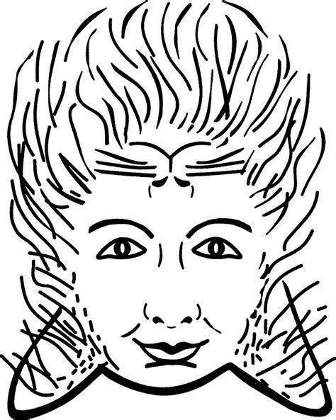 Cat-woman (drawing by the author). Inversion of the woman's face shows ...