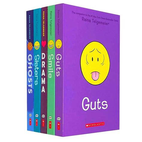 Raina Telgemeier 5 Books Set Collection Inc Ghosts, Sisters... – Lowplex