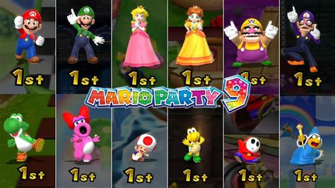 Mario Party 9 // All Characters [1st Place] - YouTube