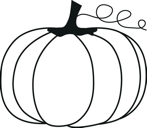 Pumpkin vector silhouette hand drawn black and white contour of ...