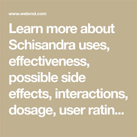 Learn more about Schisandra uses, effectiveness, possible side effects ...