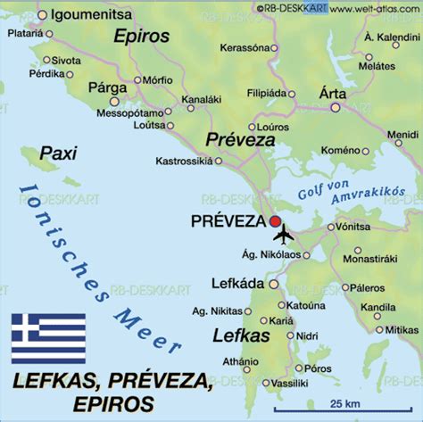 Map of Lefkas (Greece) - Map in the Atlas of the World - World Atlas