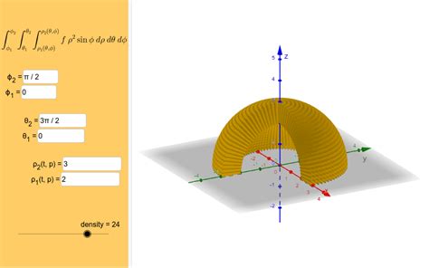 Triple Integral in Spherical Coodinates - Visualizer – GeoGebra