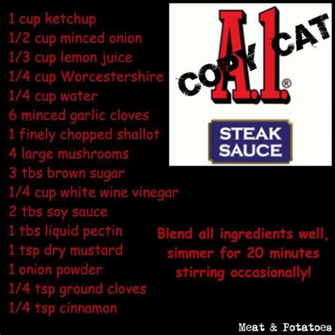 A1 steak sauce copycat recipe A1 Steak Sauce, Steak Sauce Recipes ...