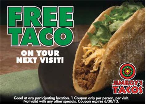 Jimboys Tacos: Free Taco Printable Coupon