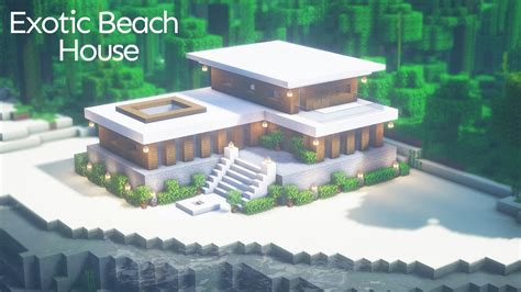 How To Build The Best Exotic Beach House - Minecraft - YouTube