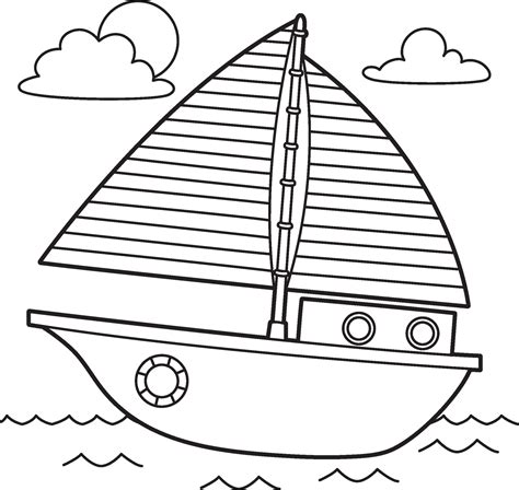 Free Sailboat Coloring Pages For Kids